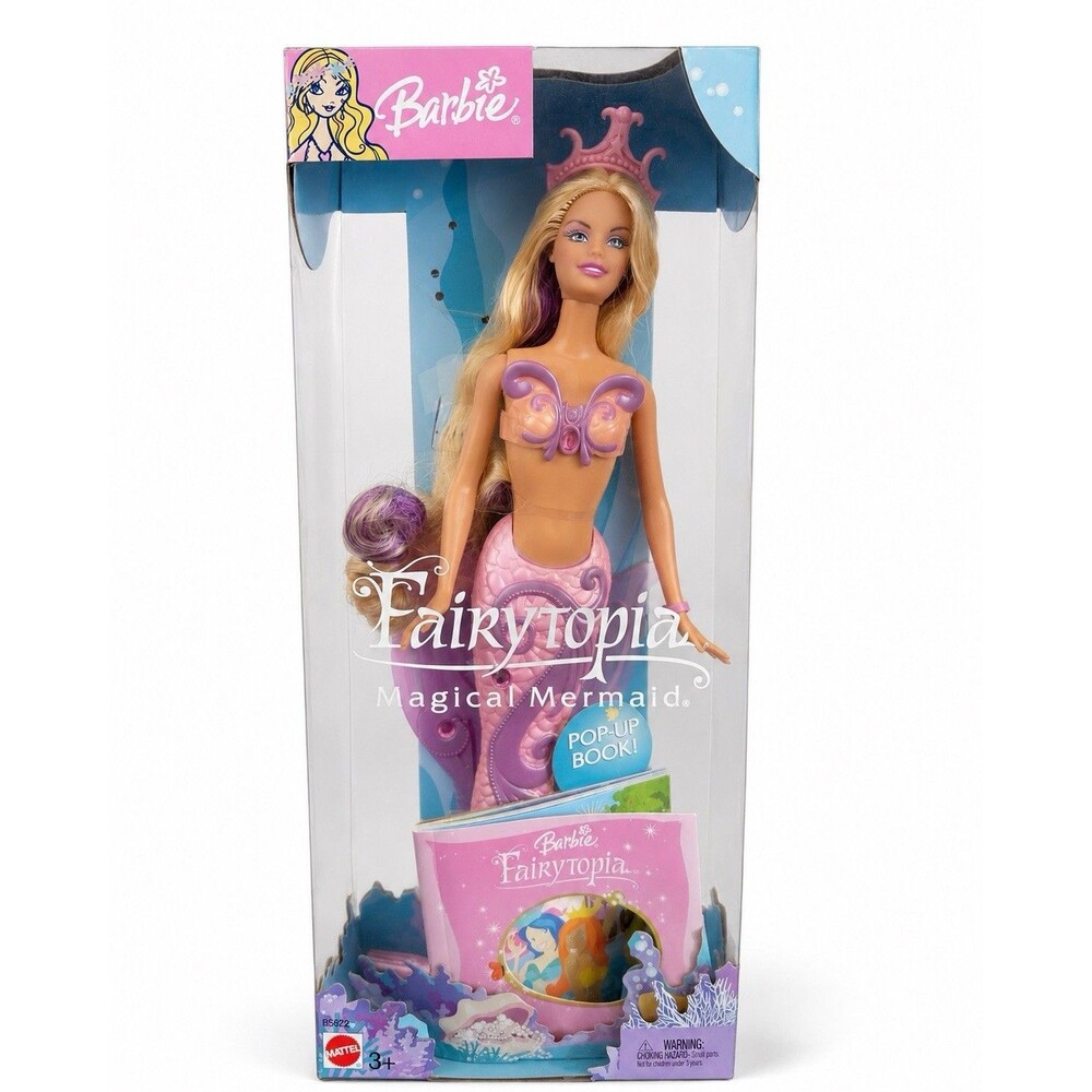 Barbie Fairytopia Magical Mermaid Doll B5822 w/ Pop-Up Book Mattel NRFB